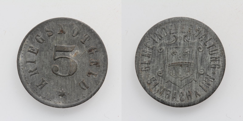 Simbach a. Inn Kriegsnotgeld 5 Pfennig