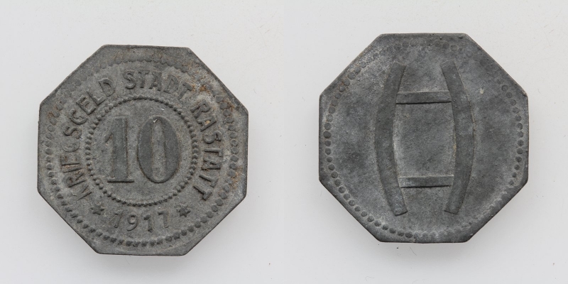 Kriegsgeld Stadt Rastatt 10 Pfennig 1917