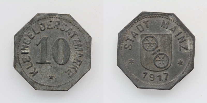 Notgeld der Stadt Mainz 10 Pfennig 1917