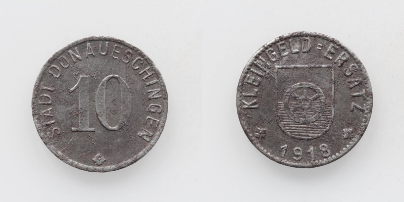 Notgeld Donaueschingen 10 Pfennig 1918