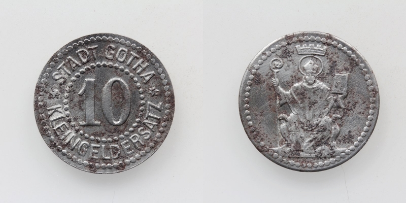 Kleingeldersatz Gotha 10 Pfennig