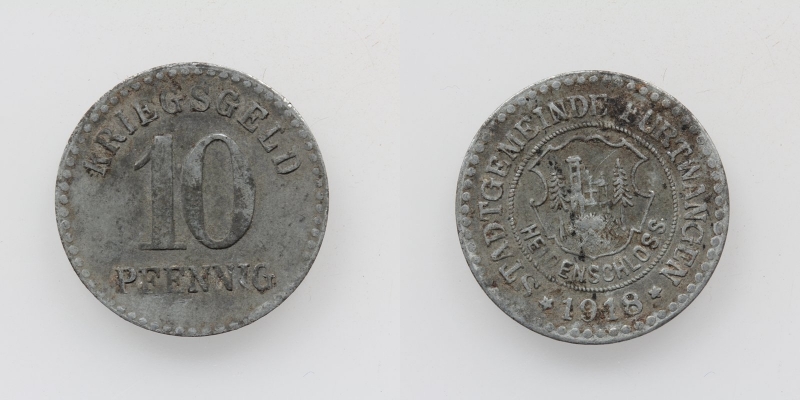 Kriegsgeld Furtwangen 10 Pfennig 1918