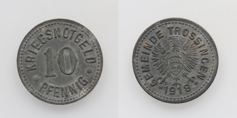 Kriegsnotgeld Trossingen 10 Pfennig 1918