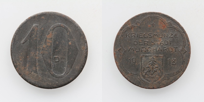 Kriegsmünze der Stadt Murrhardt 10 Pfennig 1918