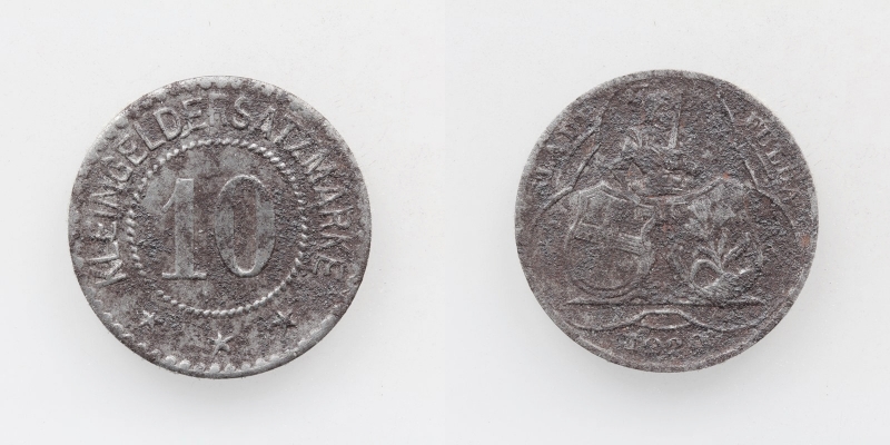 Kleingeldersatzmarke Stadt Fulda 10 Pfennig 1920