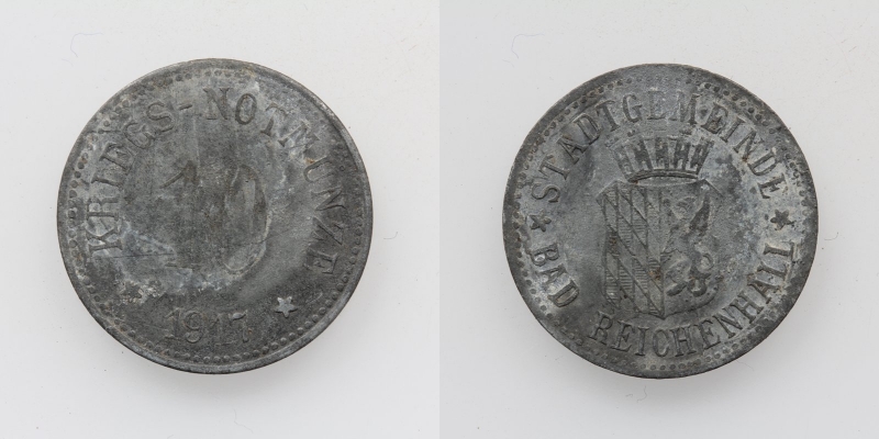 Kriegs-Notmünze Stadtgemeinde Bad Reichenhall 10 Pfennig 1917