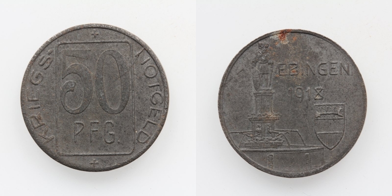 Kriegsnotgeld Ebingen 50 Pfennig 1918