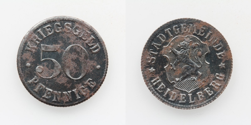 Kriegsgeld Stadtgemeinde Heidelberg 50 Pfennig o.J.