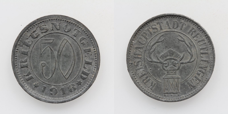 Kriegsnotgeld Reutlingen 50 Pfennig 1918