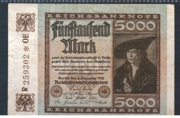 Deutsches Reich 5000 Mark 1922