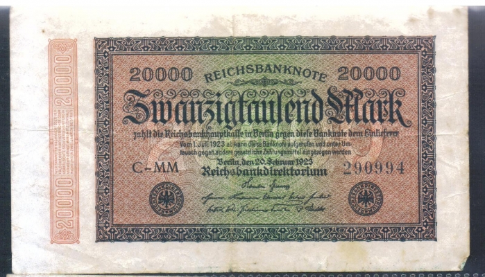 Deutsches Reich 20000 Mark 1923