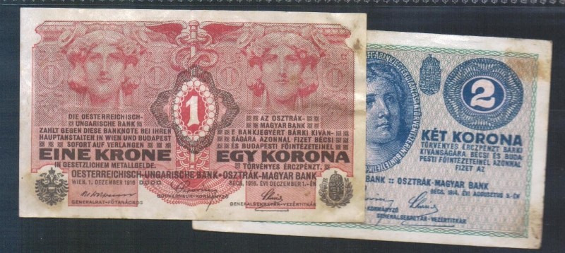 Österreich-Ungarn LOT Kronen 1914/16 2 Stück