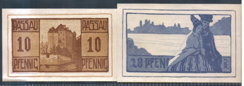 Bayern Passau 10 und 20 Pfennig o.D. (1920/21)