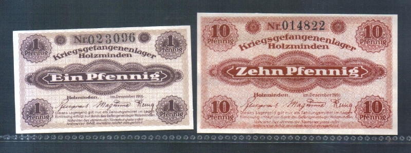 Niedersachesen Holzminden Gefangenen-Lager 1 und 10 Pfennig o.D.